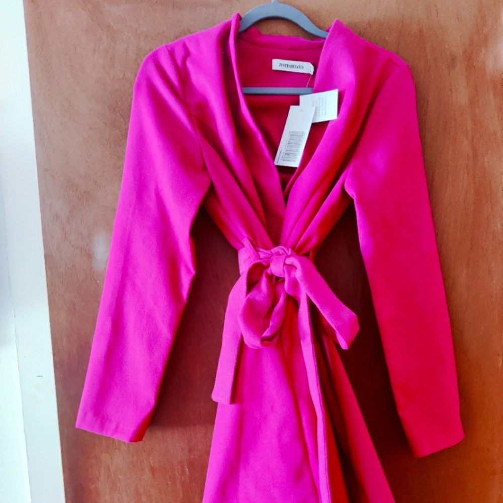 JustFab belt tie trench coat